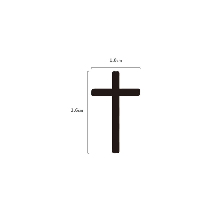 Großes Kreuz Temporäres Tattoo Größenangabe