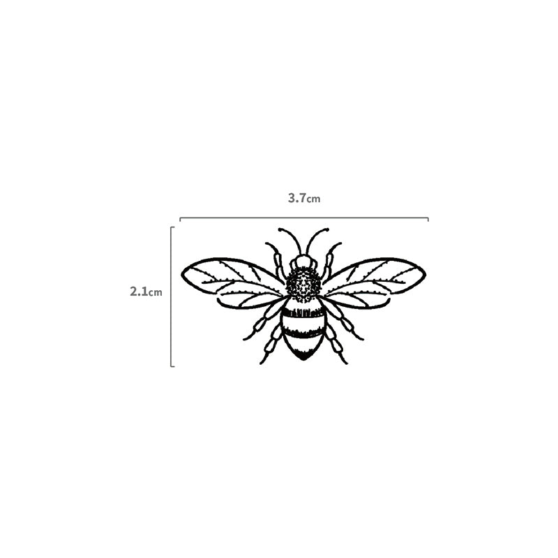 Kleine Biene Temporäres Tattoo Größenangabe