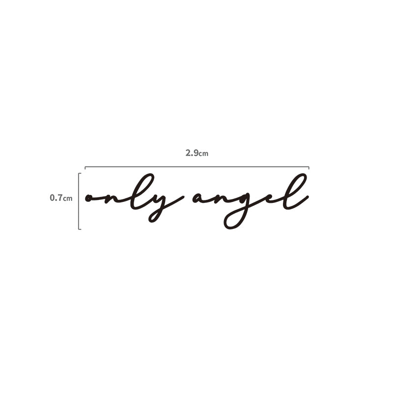 Only angel Schriftzug Temporäres Tattoo