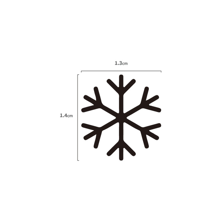 Schneeflocke Temporäres Tattoo Größenangabe