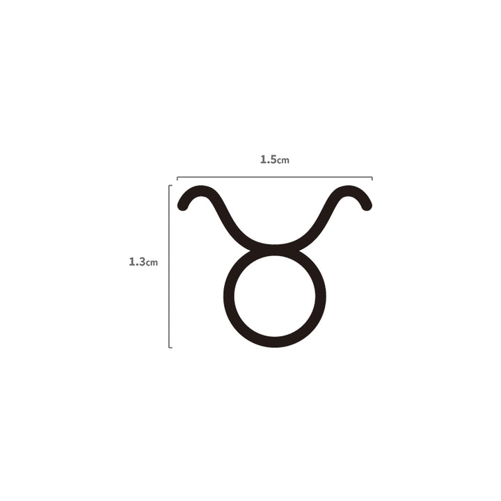 Sternzeichen Stier Temporäres Tattoo Größenangabe