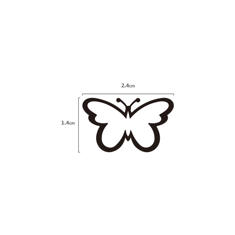 Sweet Butterfly Temporäres Tattoo Größenangabe