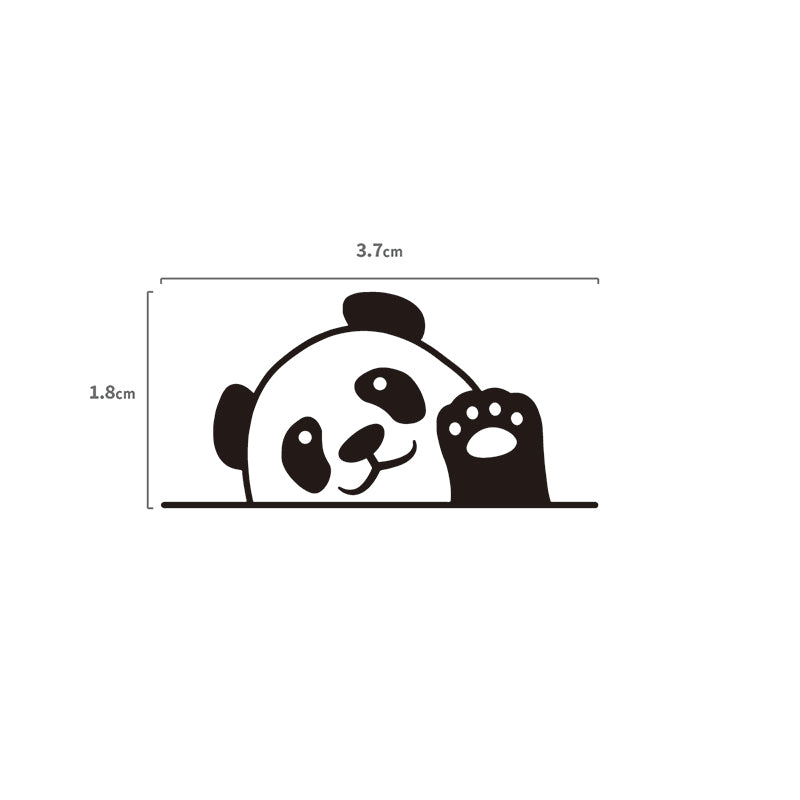 Winkender Panda Temporäres Tattoo Größenangabe
