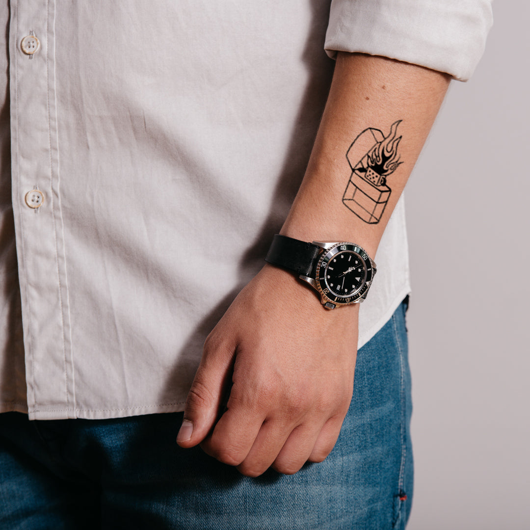 Feuerzeug Temporaeres Tattoo
