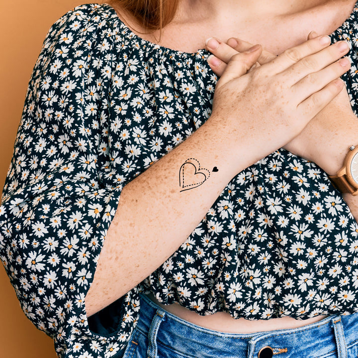 Drei Herzen Temporäres Tattoo