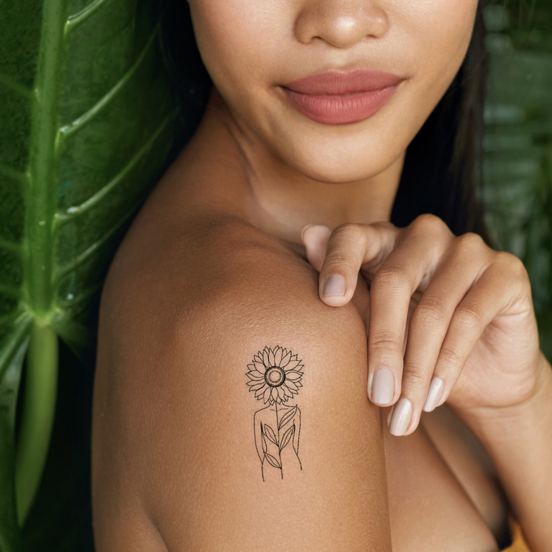 Sonnenblume Temporäres Tattoo
