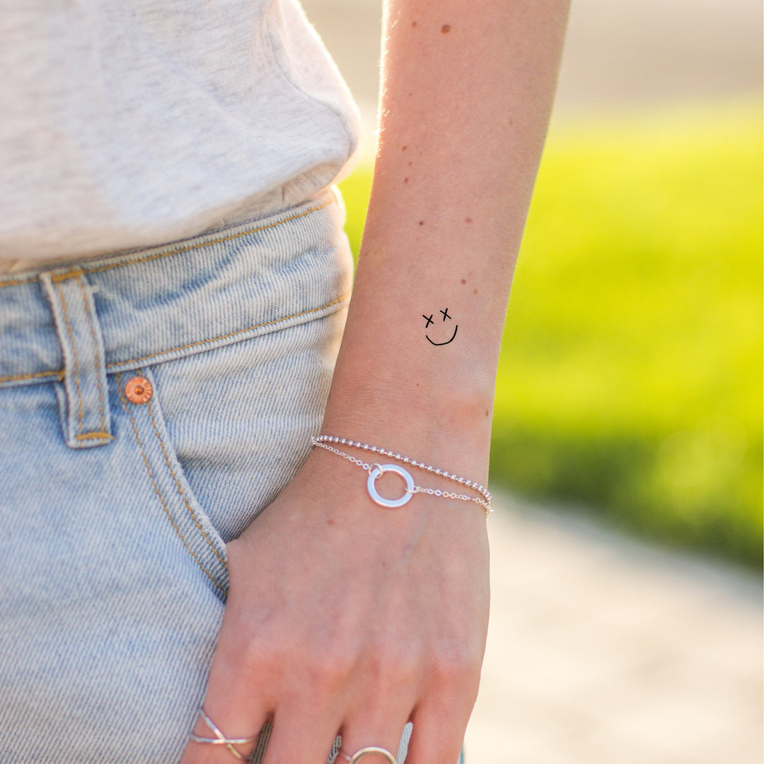 Smiley XX Temporäres Tattoo