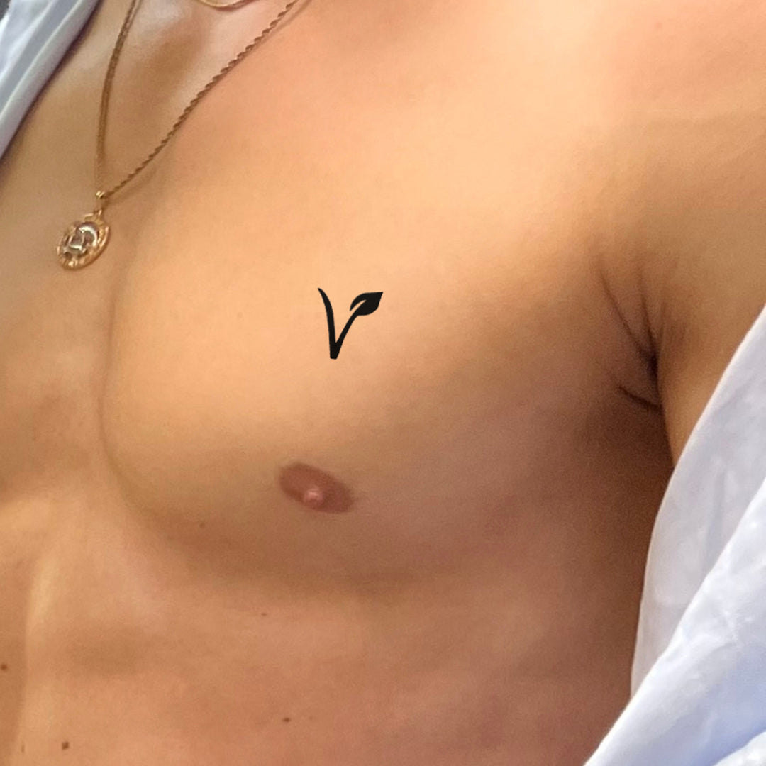 Vegan V Temporäres Tattoo