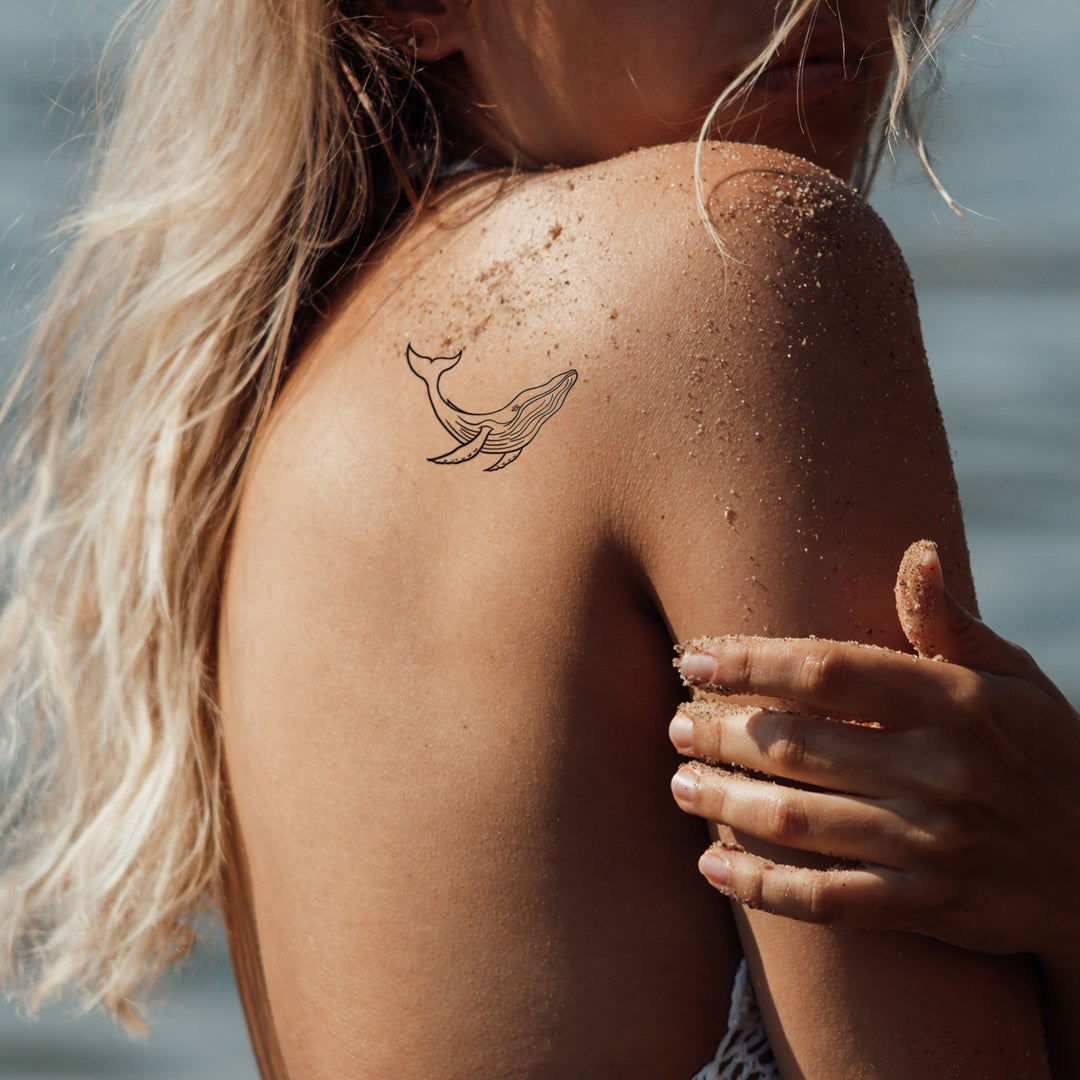Wal Temporäres Tattoo