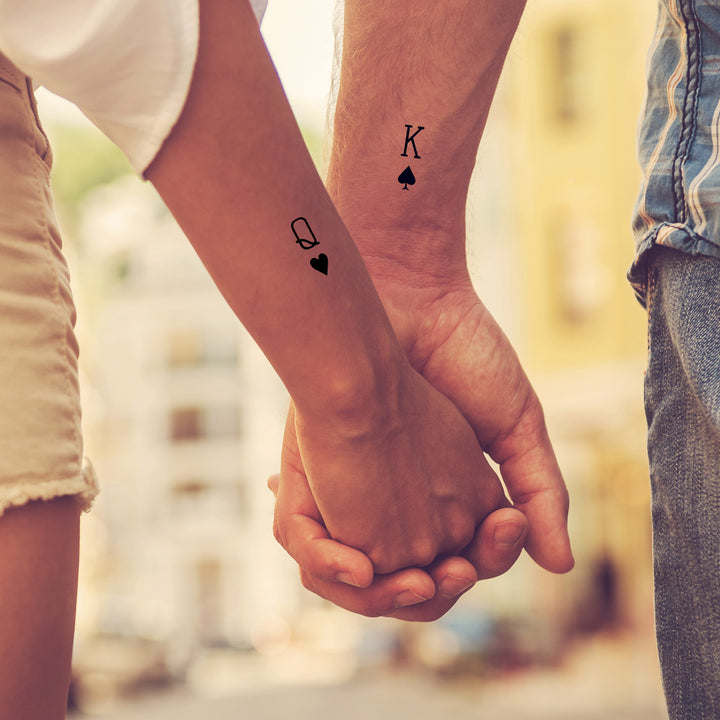 King & Queen Temporäres Tattoo
