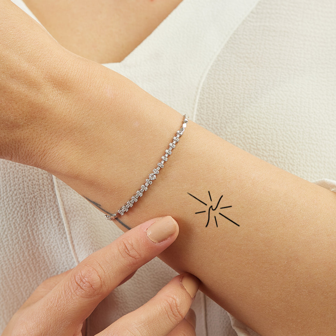 Welle in Sonnenstrahlen Temporäres Tattoo