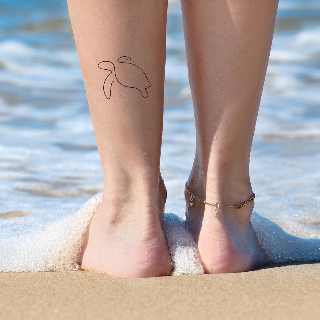 Schildkroete Temporaeres Tattoo