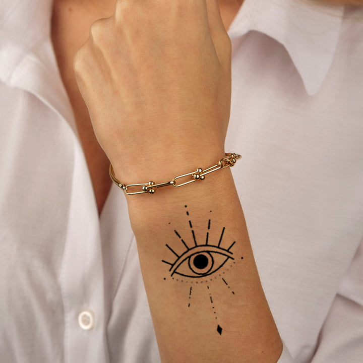 Strahlendes Auge Temporaeres Tattoo