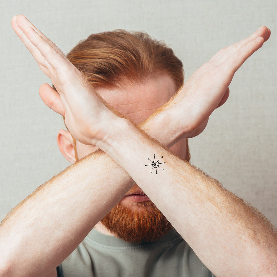 Kompass - Dein Wegweiser Temporäres Tattoo