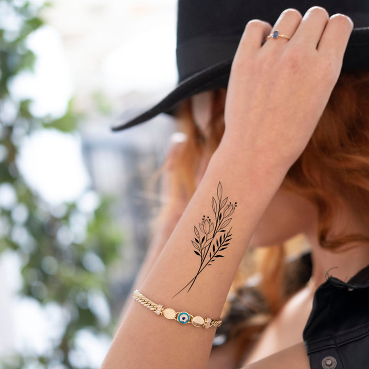 Wildblume Temporaeres Tattoo